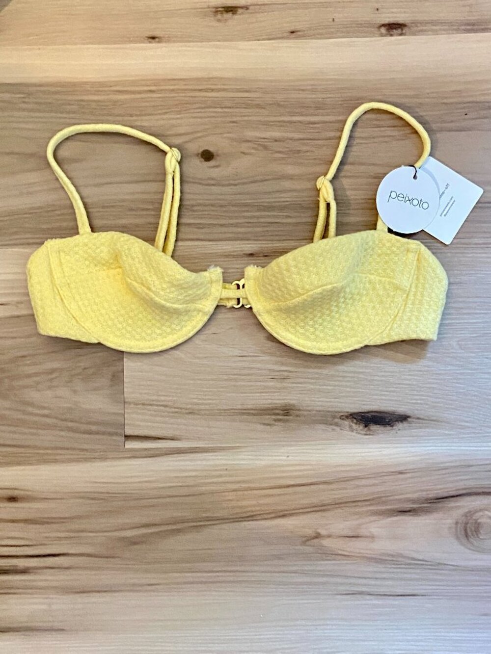 Peixoto Lara Bikini Top - Honeycomb Queen Yellow - Small - NWT
